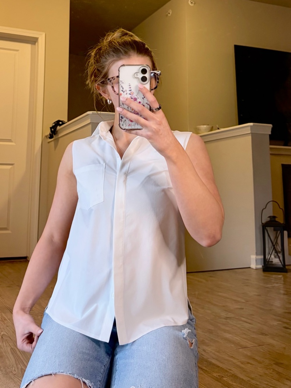 Athleta White Collard Dress Shirt Button Up XXS
